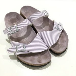 Birkenstock’s Birki’s lavender white stripe sz 7